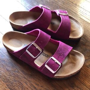 Birkenstock Limited Edition Arizona Festival Fuchsia oiled leather